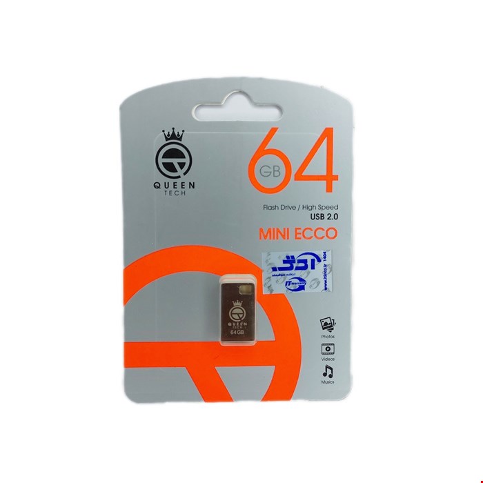 فلش مموری کوئین تک مدل مینی اکو ظرفیت QUEEN TECH MINI ECCO 64G