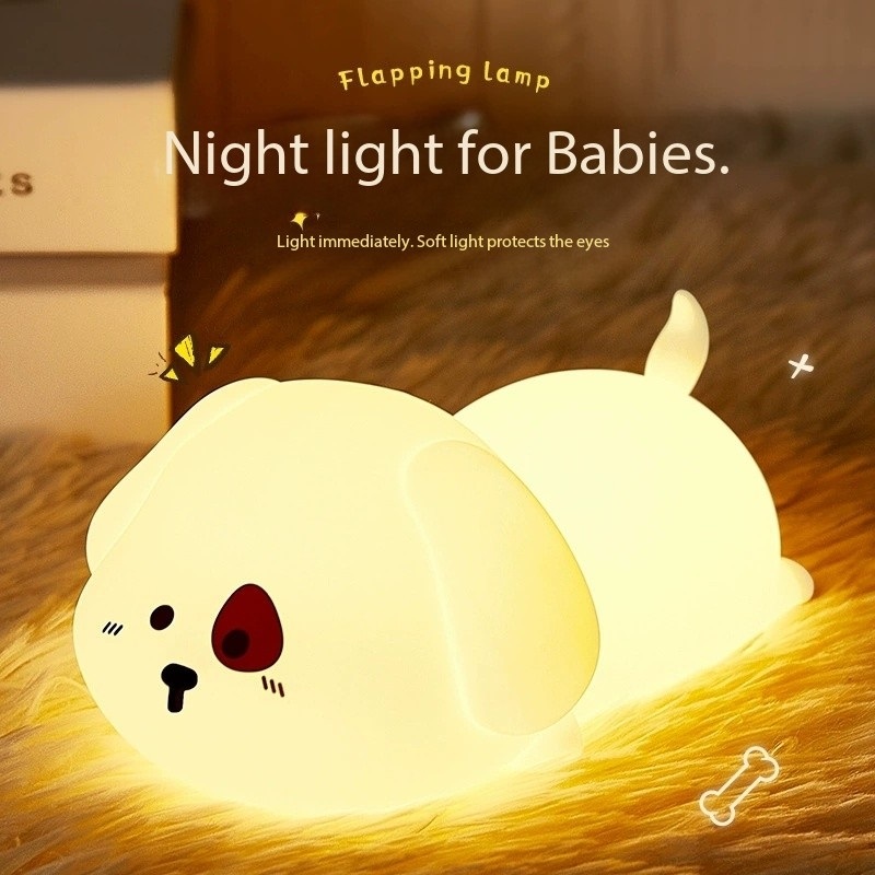 چراغ خواب سیلیکونی طرح سگ خوابیده puppy silicone pat lamp مدل 206