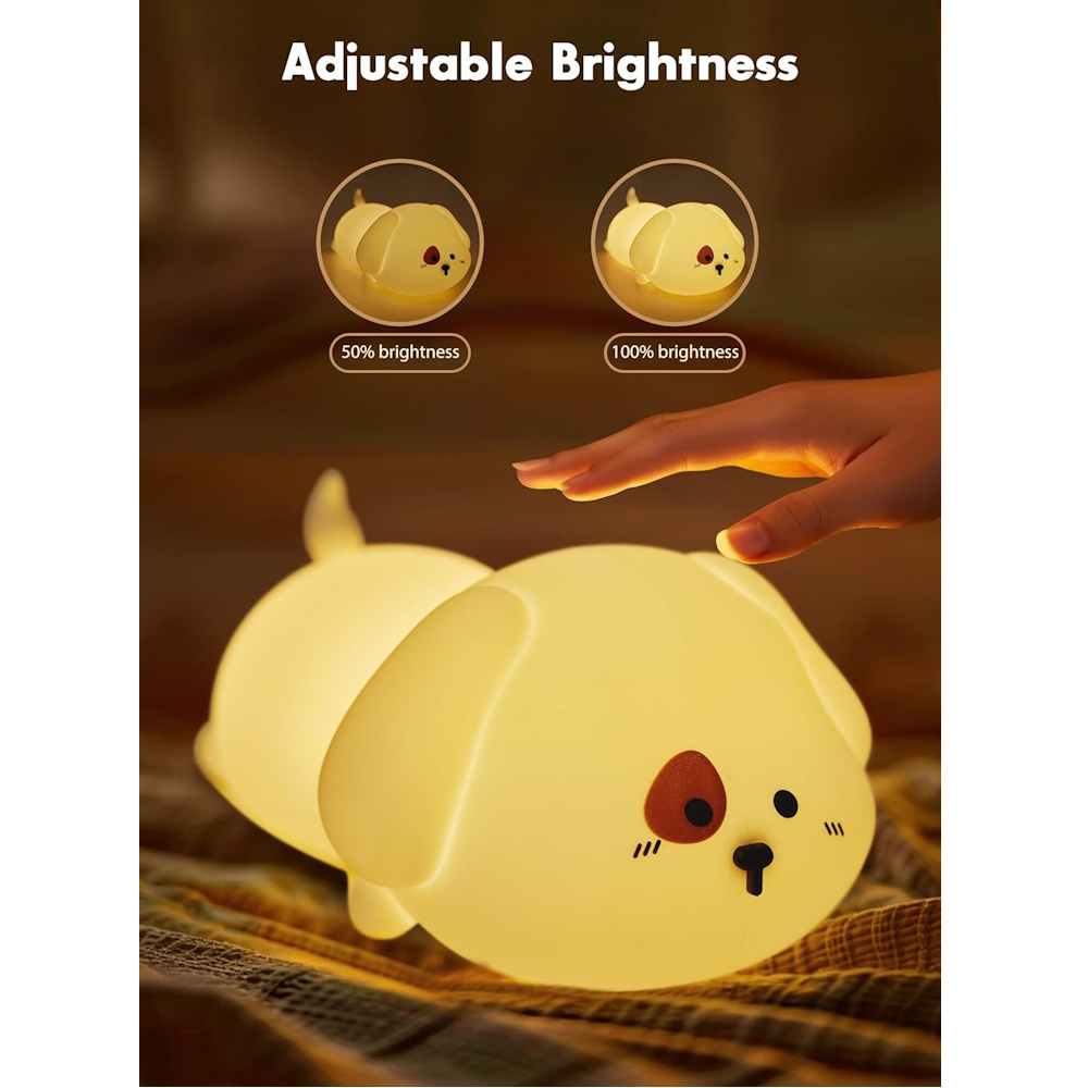 چراغ خواب سیلیکونی طرح سگ خوابیده puppy silicone pat lamp مدل 206