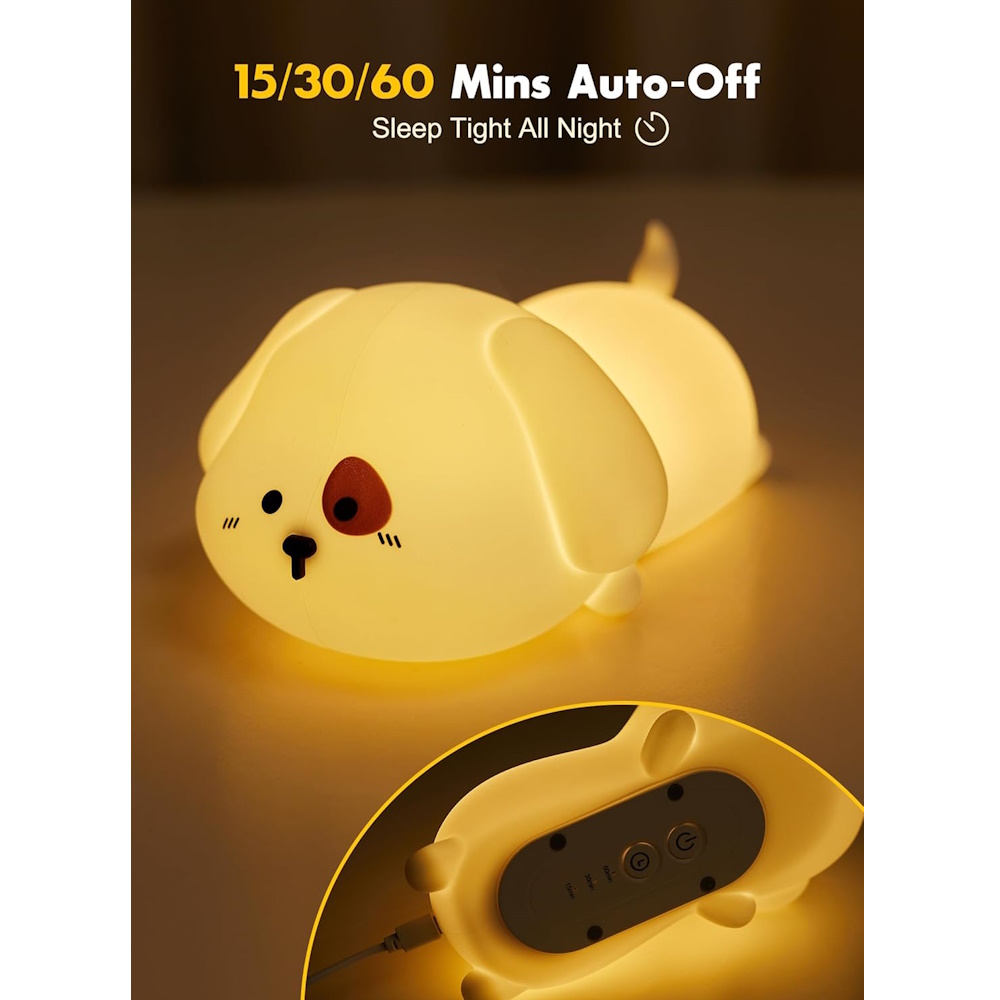 چراغ خواب سیلیکونی طرح سگ خوابیده puppy silicone pat lamp مدل 206