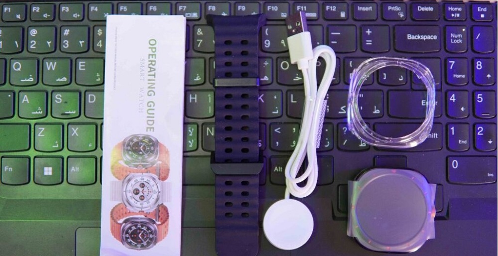 محتویات جعبه ساعت هوشمند js watch 7 Ultra
