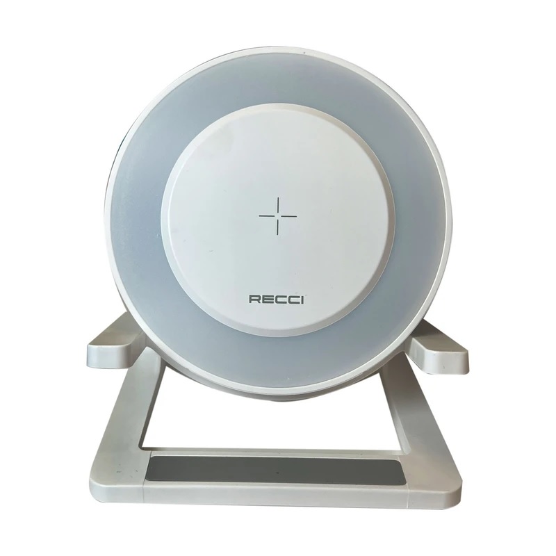 استند شارژ وایرلس و اسپیکر بلوتوثی رومیزی 4 کاره RECCI RSK-W28