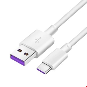 کابل فست شارژ USB به تایپ سی هواوی 5 آمپر سوکت بنفش